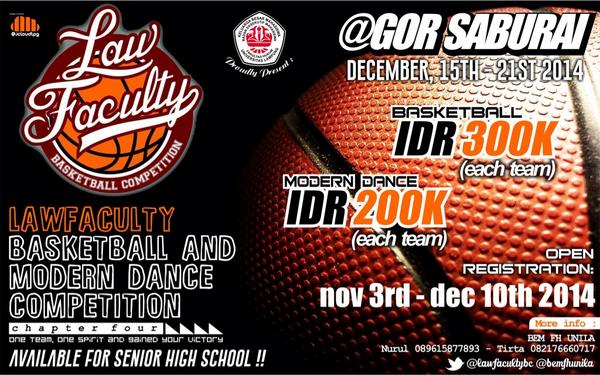 Law Faculty Basketball and Modern Dance Season 4!!!!! Get ready for your school team!!