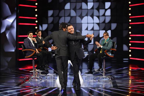 babubasu's tweet photo. A sampler on #KBC8 of the #HNY's story of terrible dancers having to win a dance competition to pull off a heist http://t.co/yjN42DAIeP