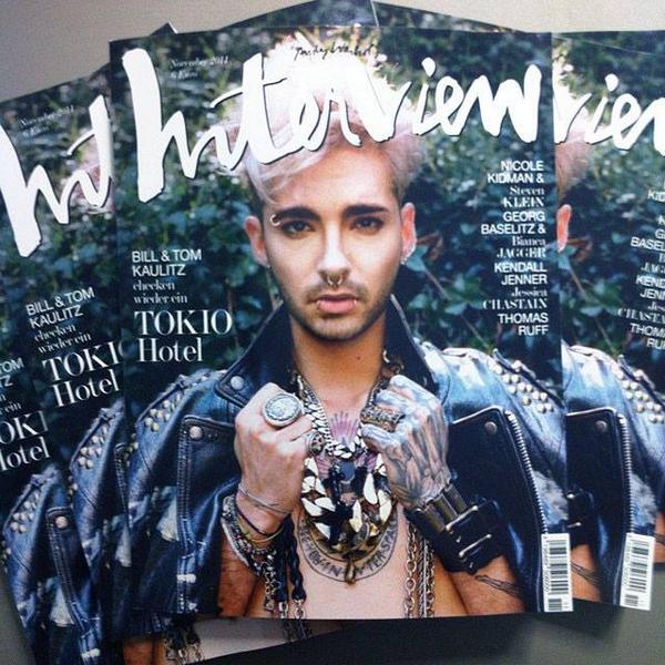 _DAA's tweet photo. Interview cover featuring Bill Kaulitz of DAA supporters @TokioHotel sold out fast -see why! https://t.co/bABAAn258U http://t.co/plYbDzowli