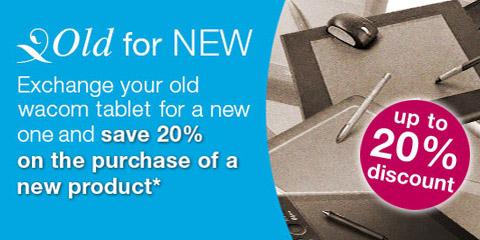 Wacom_eStore's tweet photo. Exchange your old Wacom &amp; Save up to 20% on new Intuos/Pro &amp; 15% on Cintiq (only this week): http://t.co/ycg5gknbxp http://t.co/uQnGltc0TZ