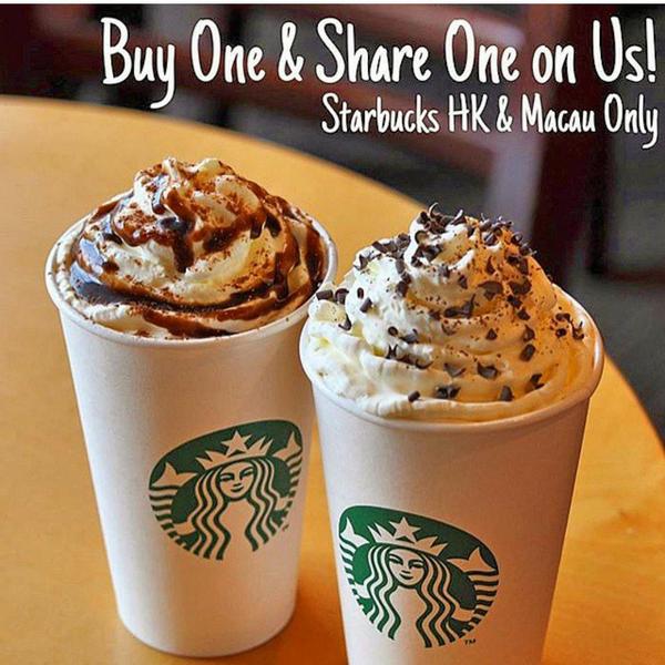 likeiting129's tweet photo. Statbucks offer a buy one get one free discount this week.Lets enjoy! #Hkudos http://t.co/G6yfx9omjE