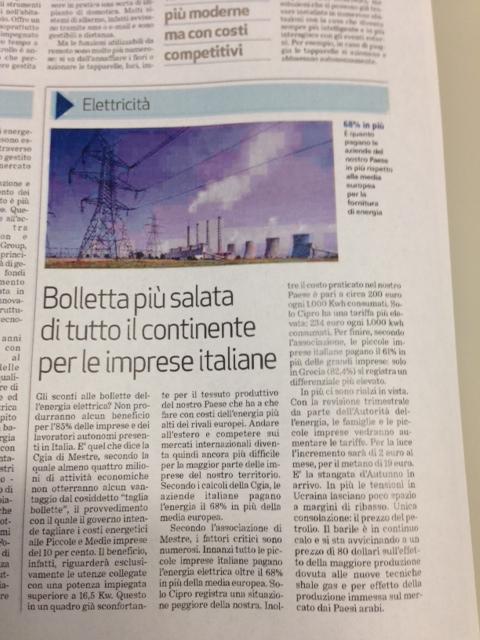 Nessun vantaggio #Tagliabollette per 85% imprese Italiane. #spalmaincentivi inutile sacrificio. @la_stampa