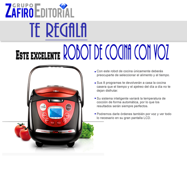 ZafiroED's tweet photo. ¿Aún no has participado? Síguenos y haz RT para entrar en el sorteo de este magnífico robot de cocina http://t.co/MYBSMA87x7