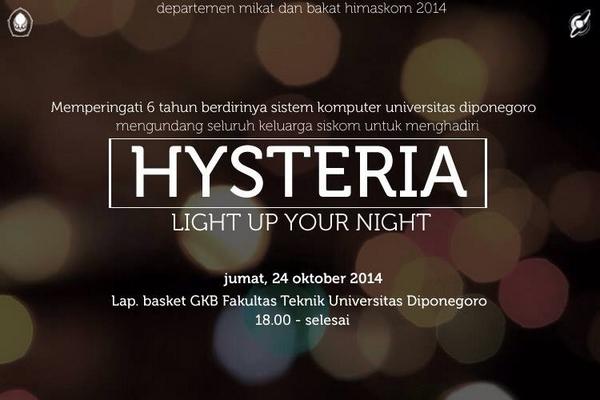 But today is special day,Hysteria at Lapangan GKB will be held tonight lets come and celebrate with us