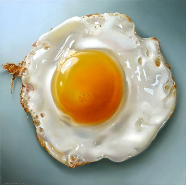 Vegebutcher's tweet photo. “Eggs will move to museum collections, thanks to @TjalfSparnaay and @hamptoncreek #beyondeggs #Painting http://t.co/Go7MXcf8tq”
