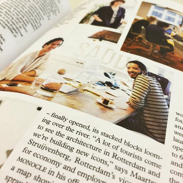 #Monocle was in Rotterdam om een stukje te schrijven over het ondernemersklimaat.. En wij staan er ook in! ;)