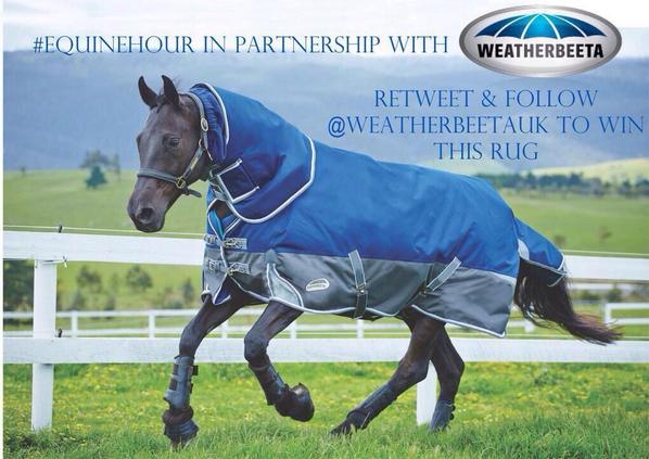 EquineHour's tweet photo. Don't forget our #EquineHour competition giveaway!

Just RT &amp; Follow @WeatherBeetaUK for a chance to win this Rug! http://t.co/af9kYo2ZV9