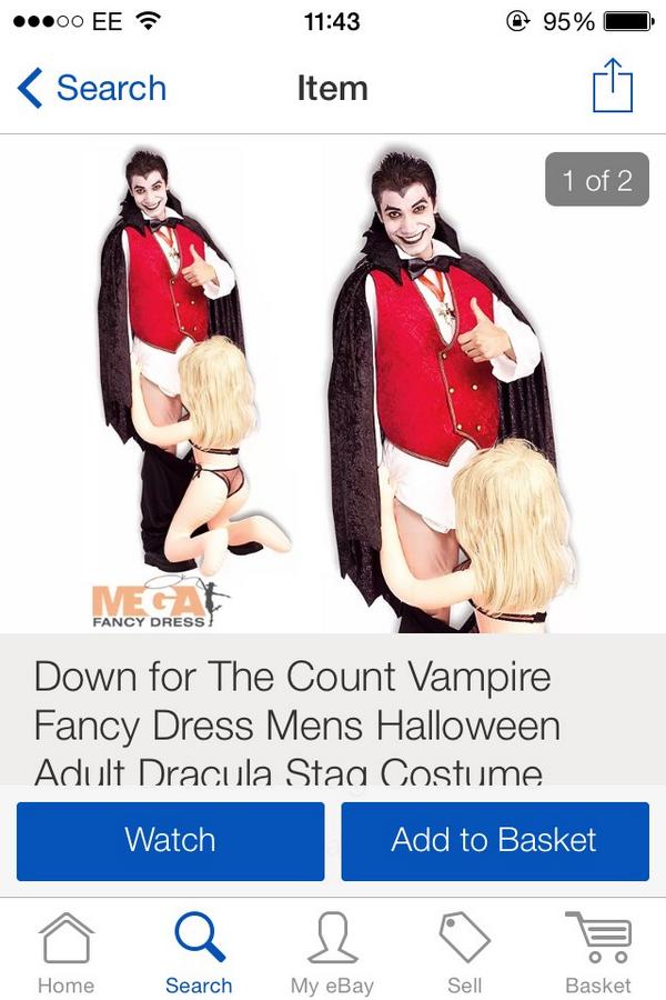 ChloeRidout's tweet photo. #bcotrep And this comes up on eBay if you type 'Halloween costumes'. Now I'm out. http://t.co/98DN4lwWYN