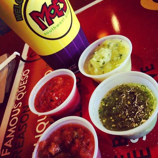 MoesBlacksburg's tweet image. Can&apos;t decide on a salsa? Try one of each today! #welcometomoes #freesalsa
