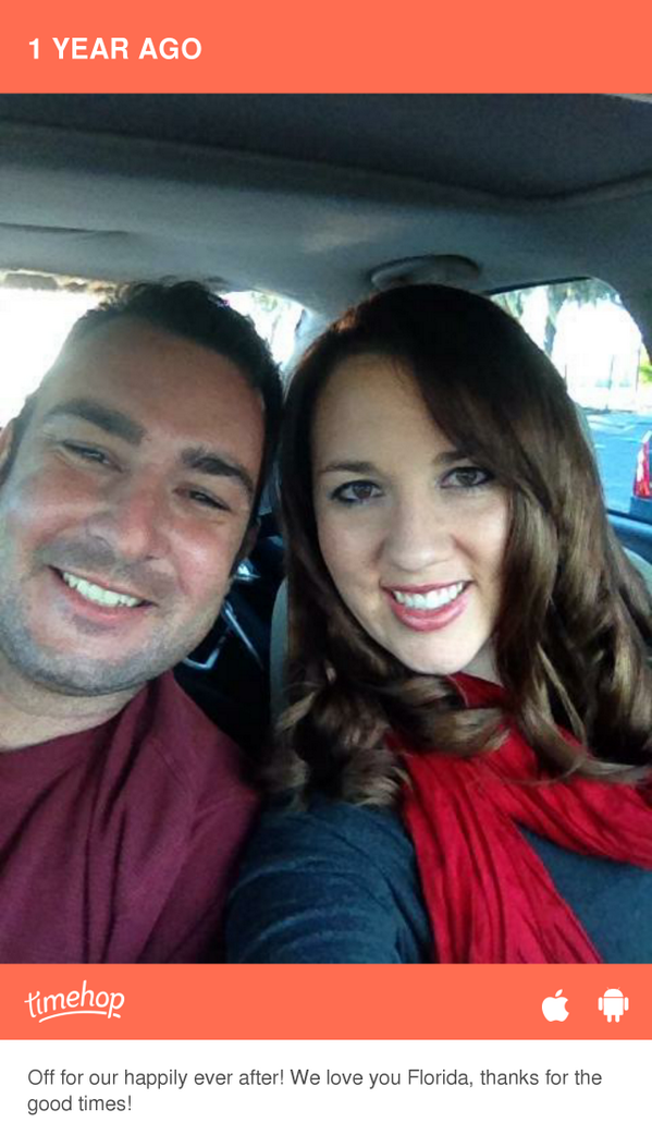 BeeGreenECHS's tweet photo. One year ago, we moved to Georgia for our happily ever after. Now we are Mr. and Mrs. Happily Ever After http://t.co/nu24AI5kMF