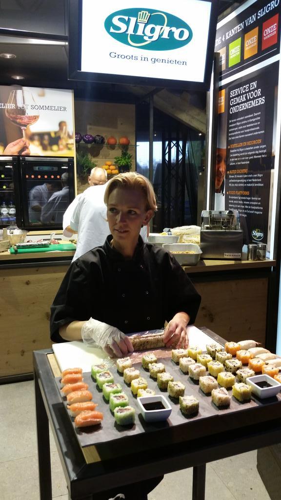 BeijChing's tweet image. Sushipresentatie @foodinspiration days in het Evoluon