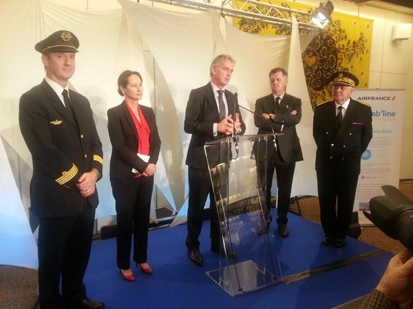 Matymen's tweet image. .@RoyalSegolene honore vol #LabLine #biocarburant #AirFrance et souligne importance développement durable #aviation !