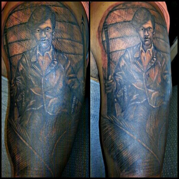 WildB77's tweet photo. New ink💉💉💉 http://t.co/b5bv25VD3W