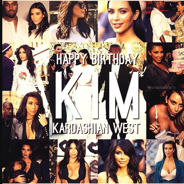 Happy birthday Kim Kardashian West       