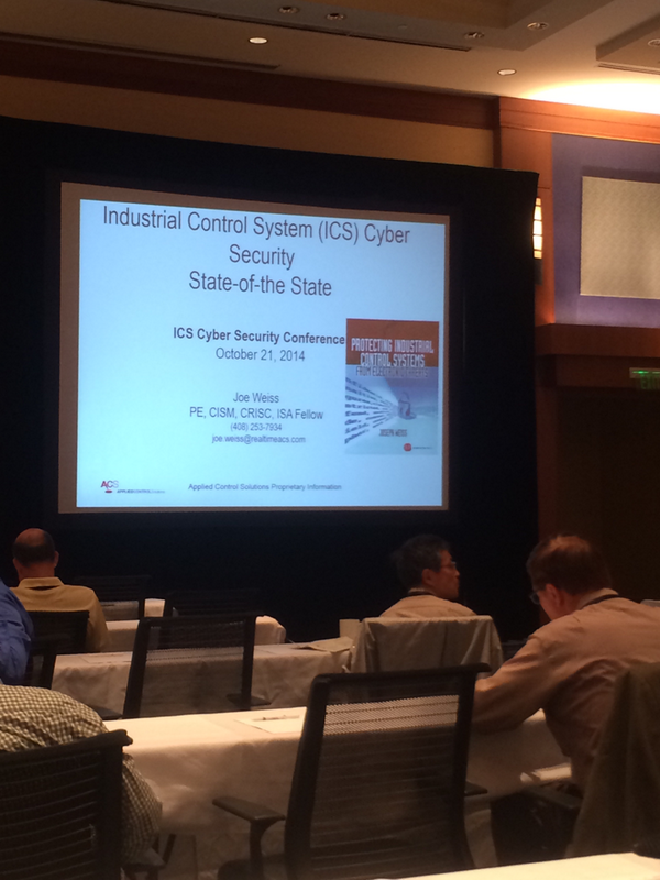 robac3's tweet photo. Mike Lennon/Joe Weiss getting ready to kick off #SecurityWeek #ICSCyberSec in Atlanta http://t.co/Azz00Ldh8X