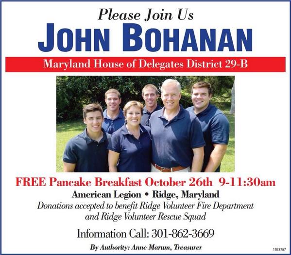 johnlbohanan's tweet photo. Please join us Sunday October 26, for a Free Pancake Breakfast! http://t.co/vsOv1V7mEh