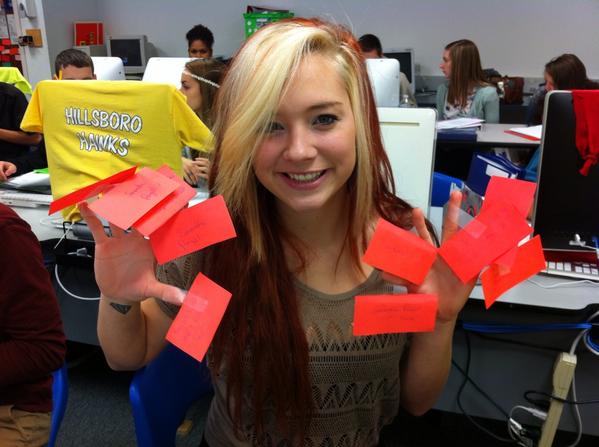 yearbookit's tweet photo. Sam Rangel packs creativity into her "10 &amp; under" descriptive sentences for her class display. @CAFREEMAN1 http://t.co/7NvDrAUkK4