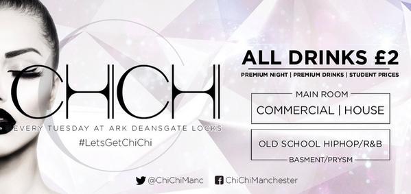 ArkManc's tweet photo. Only one place to be on a Tuesday night... Don't miss out! #LetsGetChiChi http://t.co/6elJcKwxGn