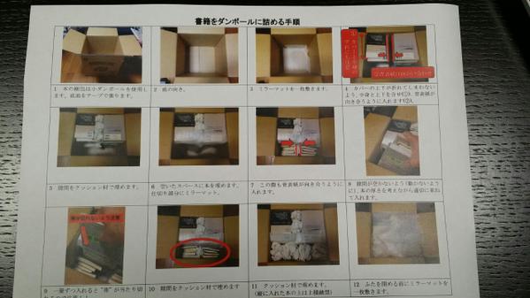 JPEG版書籍の梱包法。手伝いに来てくださるフォロワーの方、来週月曜日