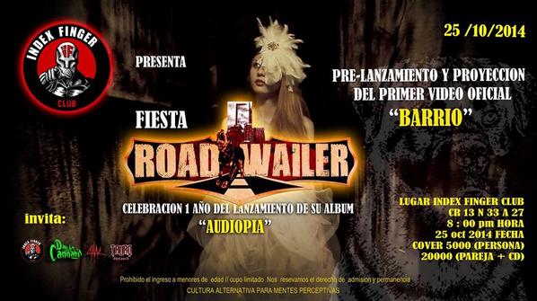 IF_Club's tweet photo. @ElParlante @andresduranrock Celebramos un año de #Audiopia @roadwailerband. Sáb 25/OCT! #LanzamientoVideo #Barrio http://t.co/lKsMQxaZme