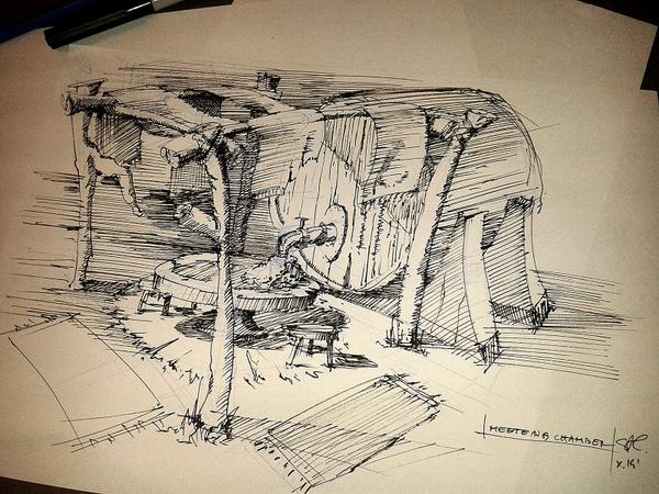 Stan_Ciesielski's tweet photo. I almost forgot! yesterday's sketch no. 3 of the series #conceptart #gamearch #gamedev http://t.co/4zLMhvxJNz