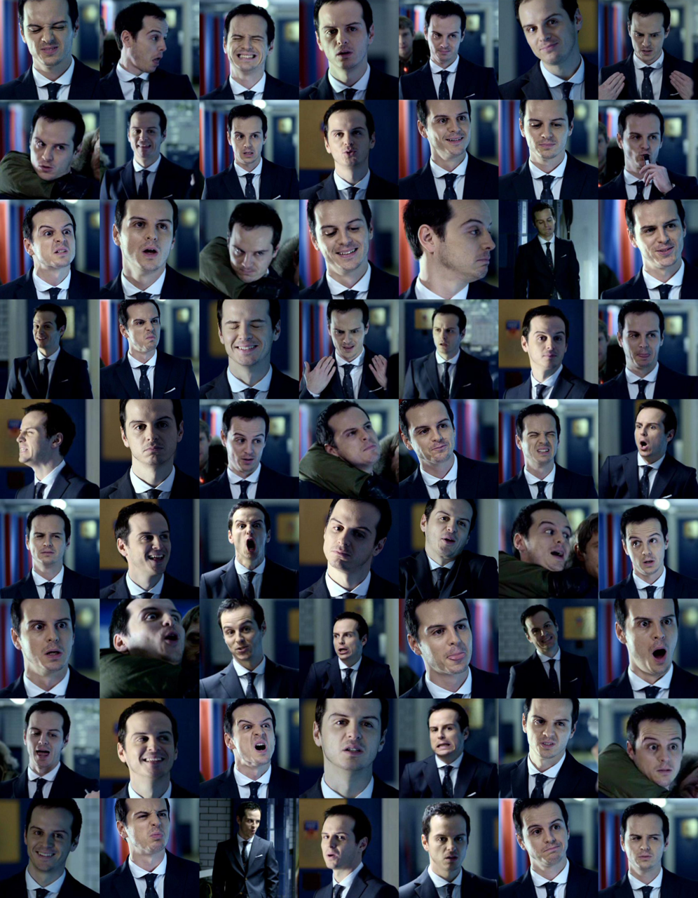 " (...)
The Many Faces of Jim Moriarty Happy Birthday Andrew Scott :-)