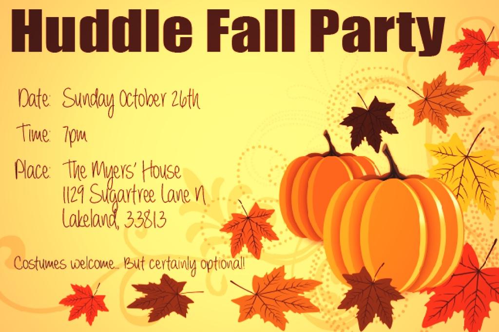 HUDDLE on Twitter: "Huddle Fall Party this weekend at The Myers House