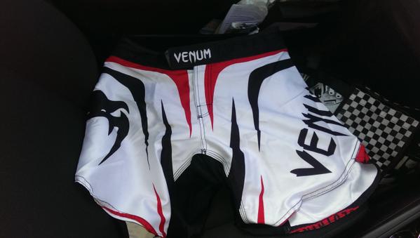 goddamnutter's tweet image. Got my new sexy @Venumfight  shorts for my upcoming bout on the 6th December !!!