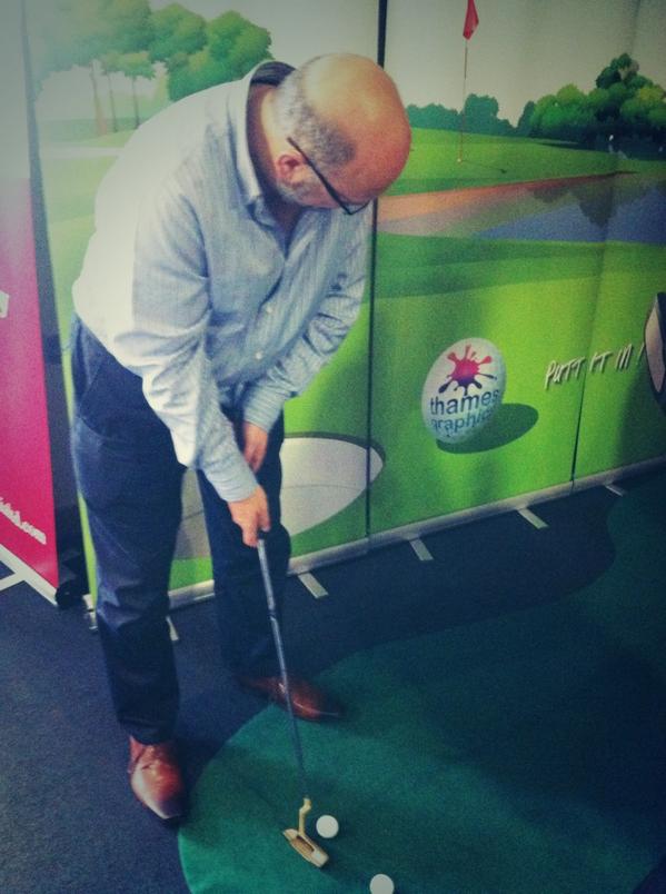 @enterprisedoc hole-in-one... Or three was it? ;-)  #wycombeexpo <a href="/ThamesGraphics/">Thames Graphics</a>