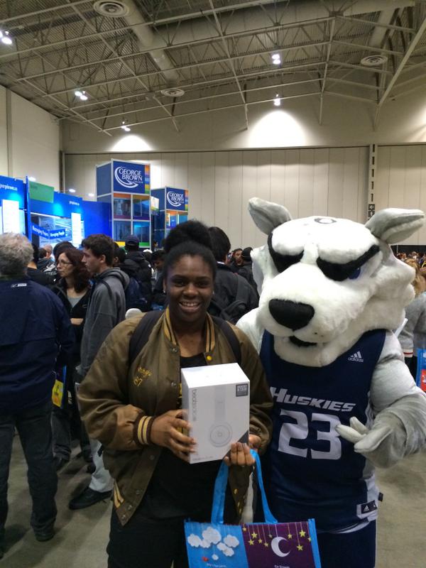 GBPolytech's tweet photo. Yassenia Wallace-Smith is our first big winner of Beats by Dre today! More to give away #OCIF2014 here until 3pm! http://t.co/sIcGpwr126
