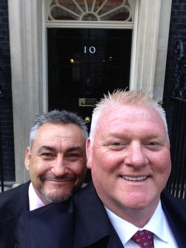 Me and Bazzer outside #10 #Falklands!