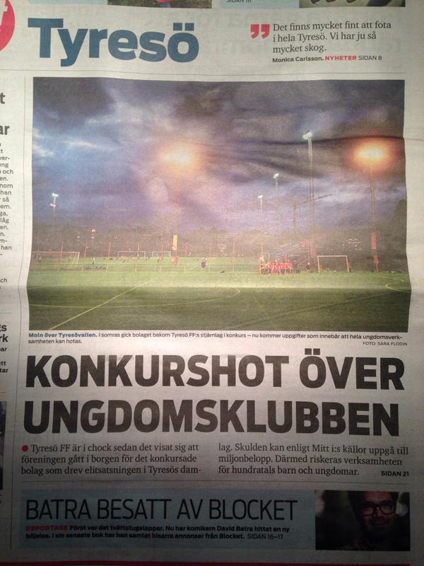 hsksoccer's tweet photo. Som föreningsvän och syskonklubb är vi ledsna för #tyresoff och hoppas på det bästa besked för framtiden. #hsksoccer http://t.co/6JmDXZ73MI