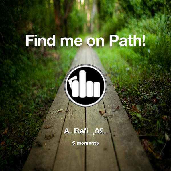 AuzanRefi's tweet photo. Find me on #Path now! Go to: http://t.co/MVVwRPA3lF! #thepersonalnetwork http://t.co/Nr3ejTwTDq