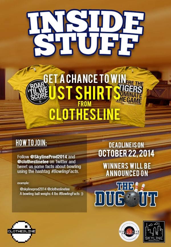 SkylineProd2014's tweet photo. Keep on tweeting us to get a chance to win UST shirts from @ClotheslineTee http://t.co/E1TETgl1wo
