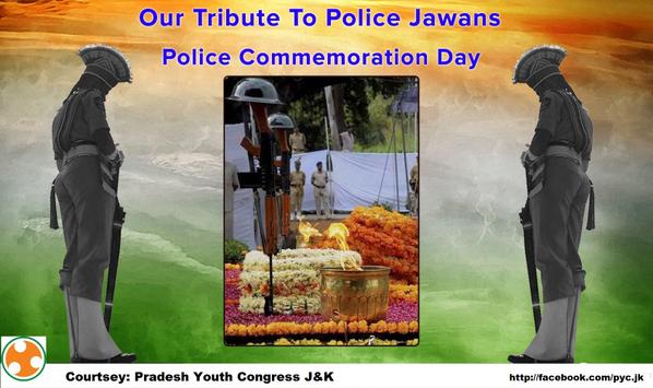 PYC_JandK's tweet photo. Let's salute the Police Jawans who laid there life in maintaining the law &amp; order &amp; peace in our Country. Jai Hind ! http://t.co/lLb1tjQ0xi