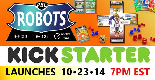 PBL_Robots's tweet photo. Huge announcement! Official #kickstarter launch date Thursday at 7EST! Crazy #EarlyBird deals for firsties! #gamedev http://t.co/EUXtYOFH3q