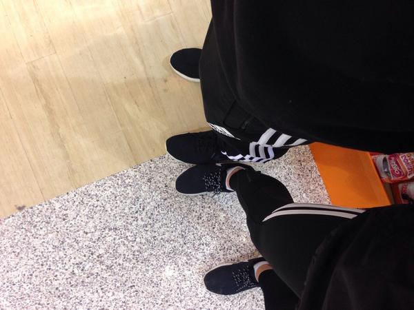 kaydwill's tweet image. Evan and I sporting the Roshe Runs with the Adidas pants