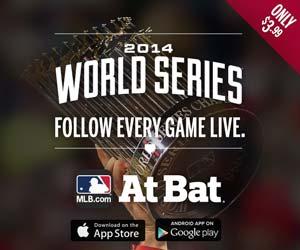 MLB's tweet photo. The #WorldSeries - everywhere. Get http://t.co/Z3s2EoZ3Ez At Bat: http://t.co/NKXsRvmm7r http://t.co/cRVFXXKgwe