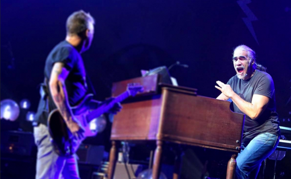 PearlJam's tweet photo. Boom and @MikeMcCreadyPJ feeling it at the @FedExForum last week in Memphis. #PJFall2014 #PearlJam http://t.co/cRD7hM1tnJ