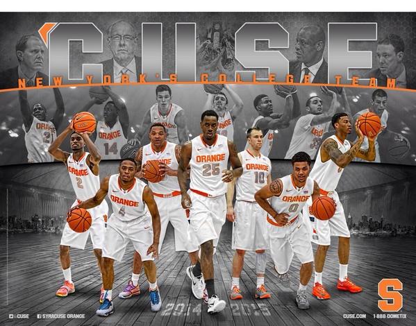 DYST_Now's tweet photo. The 2014-15 Syracuse Men's Basketball poster. #CuseMode http://t.co/6K5YeXeOSw