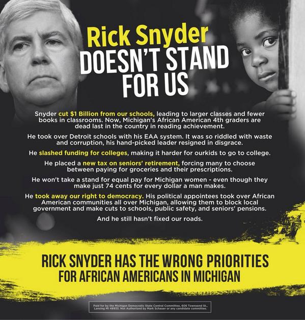 ConservativeBro's tweet photo. The most blatantly racist and pathetic ad brought to you by the Democrats in Michigan. The smell of desperation! http://t.co/kDbCD1q8qv
