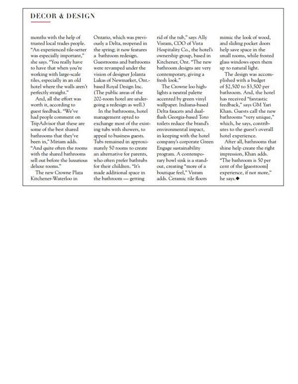 U31design's tweet image. WASHROOMS THAT IMPRESS @cray_ative gives insight on the #design details travelers look for @Hoteliermag #luxuryloo