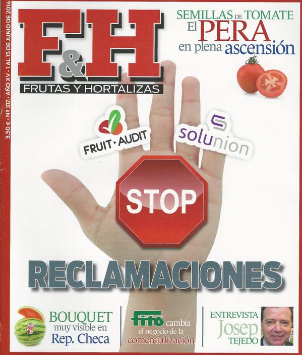 Primera Plana en la revista FYH! Fruit Audit defende los intereses de los agricultores ante reclamaciones abusivas