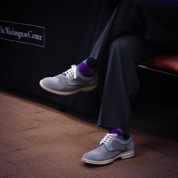 KristinAtTWC's tweet photo. Thrilled to finally meet @TWCInternships alum @herberse today. And he has amazing shoe/sock game! http://t.co/rcb2iFssfC