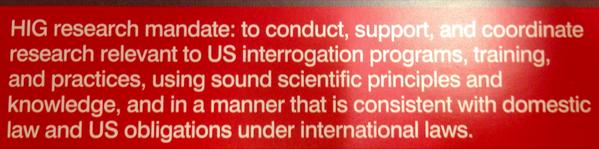 glynco's tweet image. #HIG Research Program mandate re #interrogations