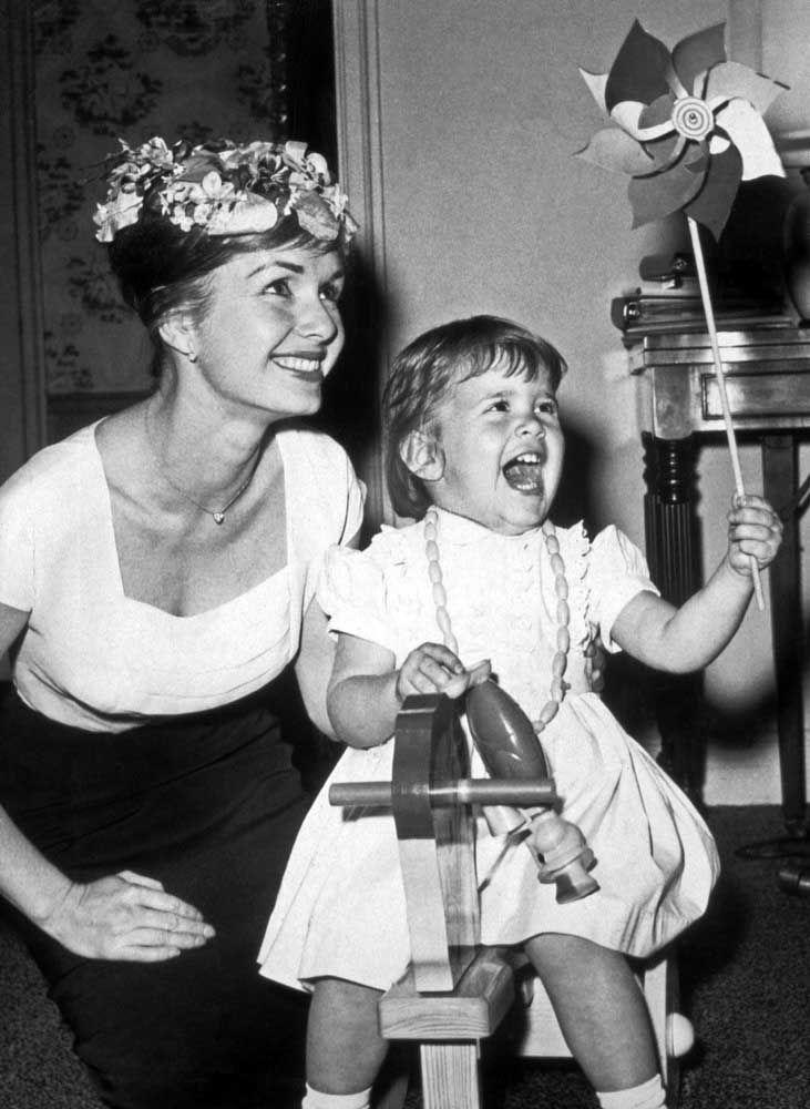 Happy birthday to Princess Leia Carrie Fisher  : baby with mother Debbie Reynolds + with Paul Simon) 