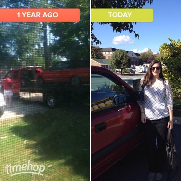loftonlofton's tweet photo. One year ago I had to get rid of my little red car, today I got a new red car! Yay  http://t.co/PsSjBy6Zpf http://t.co/OHCJXauMV2