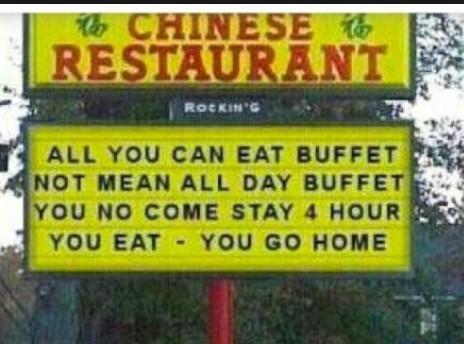 woosh77777's tweet photo. You Eat.  You Go Home http://t.co/0iKKtNXeHw