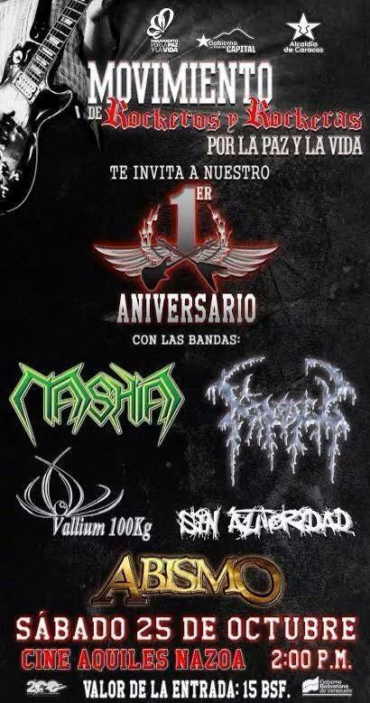 Kroll_Vzla's tweet photo. Por "políticas del teatro" Kroll NO tocará el sábado 25 en el 1er aniversario del movimiento de rockeros http://t.co/7vek1ZPQ7L