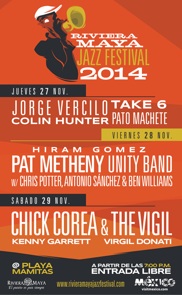 YoAmoPlaya's tweet photo. Ya pronto viene @RivieraMayaJazz 27,28 y 29 de Noviembre en @MamitasBeach espérenlo muy pronto. http://t.co/s5gdz0kLtc